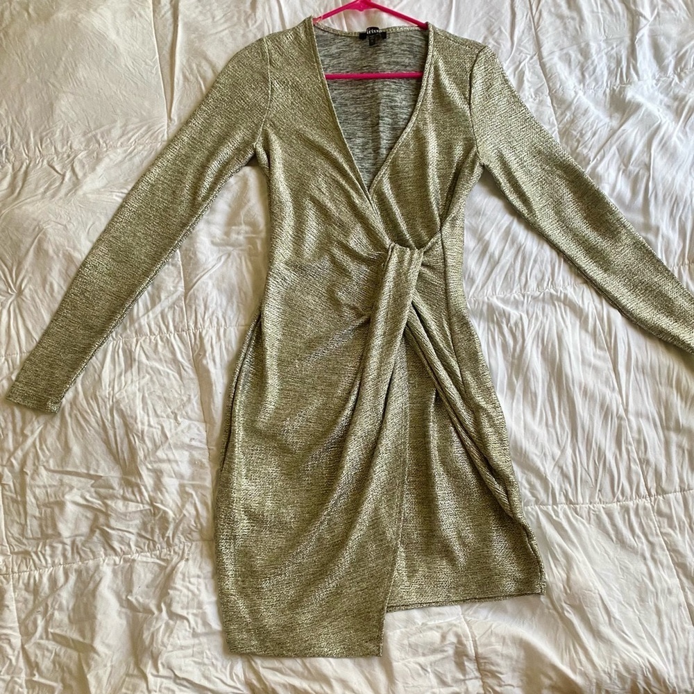 Silver metallic dress